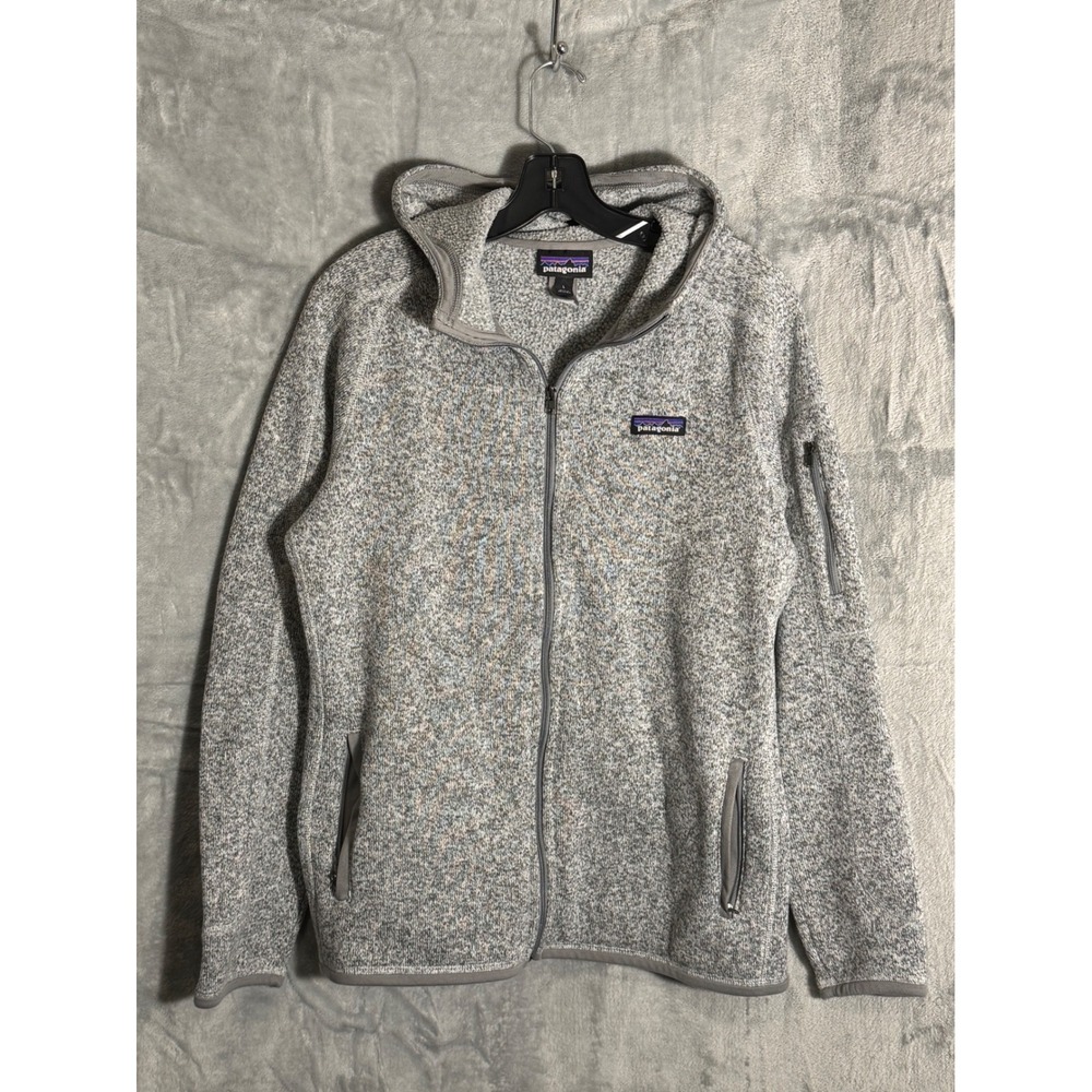 Patagonia Better Sweater Hoody Mens Large Grey Heather Full Zip Fleece Jacket